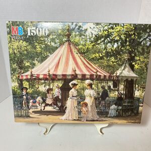 MB Alan Maley's Past Impressions Summer Carousel 1500 Piece Jigsaw Puzzle Sealed